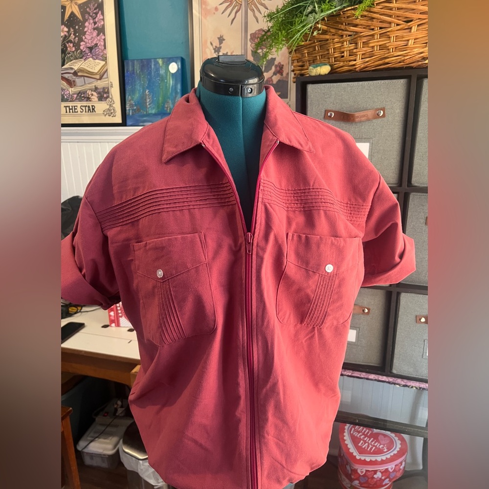 Vintage~ John Blair ~ Men's Salmon Color~ Shirt Jacket